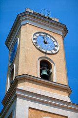 Fototapeta na wymiar belfry tower in Eze town