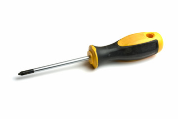 Screwdriver on white background