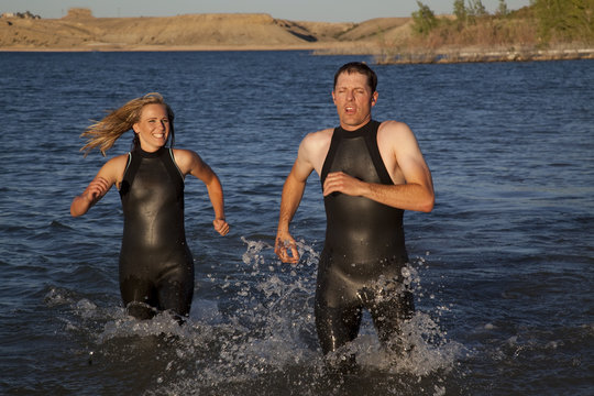 Wet Suit Running Water