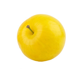 yellow plum isolated in white background