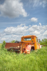 Naklejka premium Pickup stuck forever by the side of the road