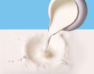 pouring milk