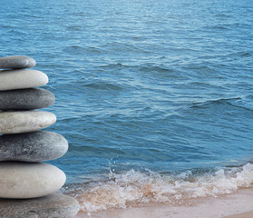 Stones near sea