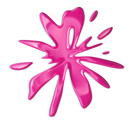 red ink or paint splotches