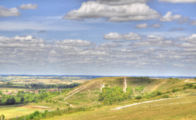Naklejka premium HDR View from Dunstable Downs