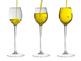 set of yellow drinks