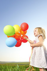 Colorful balloon girl