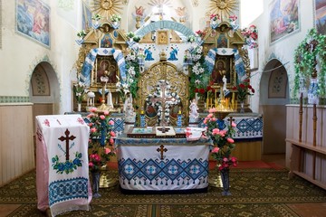 Interior of christian church.