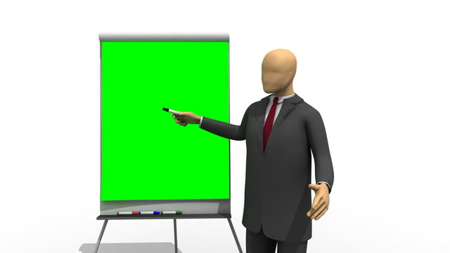 3d-man giving a presentation