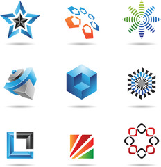 Various colorful abstract icons, Set 2
