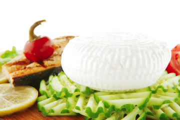 salmon, lemon and soft cheese