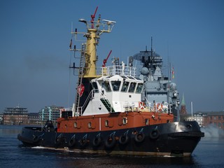 Naklejka premium Hafenschlepper