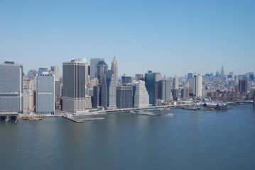 Fototapeta na wymiar Vista aérea de rascacielos en Manhattan