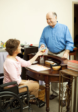 Store Clerk in Wheelchair