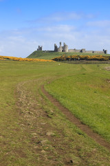 Fototapeta na wymiar Dunstanburgh castle northumberland coast