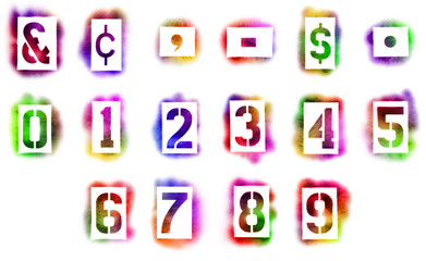 Stencils in spray paint