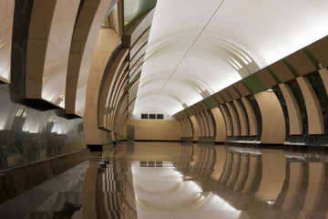 Large business hall in modern building