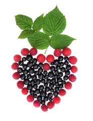 Heart from berries