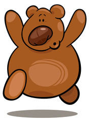 running teddy bear