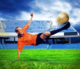  Geluk voetballer na doelpunt op het veld van stadion und © Andrii IURLOV
