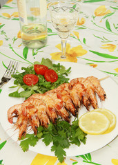 gamberoni alla griglia