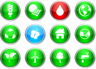 Ecology round icons.