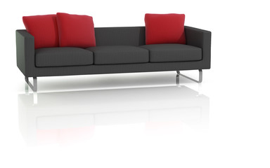 3d isolated sofa on white