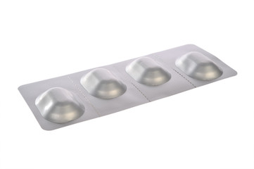 blister of pills on a white background
