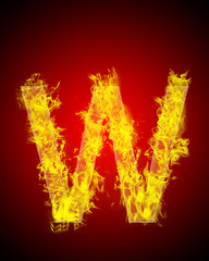 Fototapeta premium fire letter