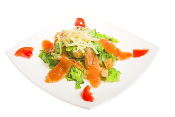 caesar salad with salmon