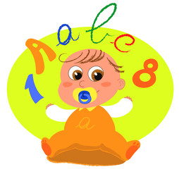 Bambino piccolo che impara a parlare