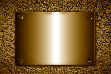 fondo placa metal bronce  sepia