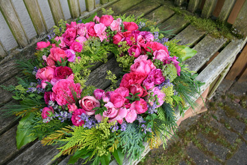 Blumenkranz rosa Rosen
