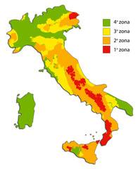 cartina italia sismica © Sud Salento