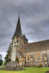 Fototapeta na wymiar HDR photo of old church in England