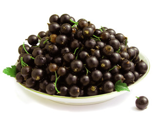 black currants on the saucer
