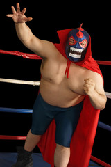 Mexican wrestler attacks