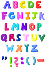 Colorful letters