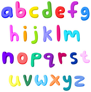 Colorful small letters