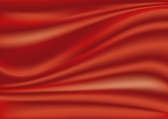 Red silk fabric