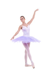 ballerina is dancing gracefully