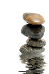 Stones reflects on water