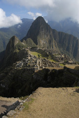 Fototapeta na wymiar Machu Picchu z górnych tarasów