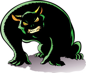 Hunched Demon, angry and ready to pounce.