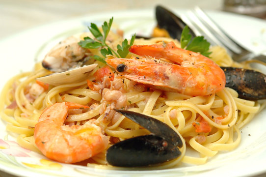 Seafood spaghetti