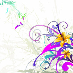 Flower vector composition