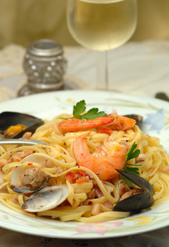 Seafood spaghetti