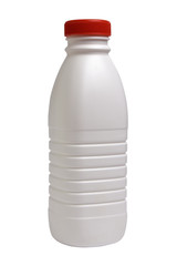 Milk bottle. Isolated on white