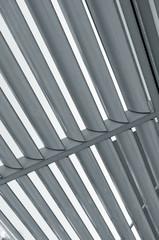 detail of a roof with metal object