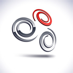 Abstract 3d spiral icon.